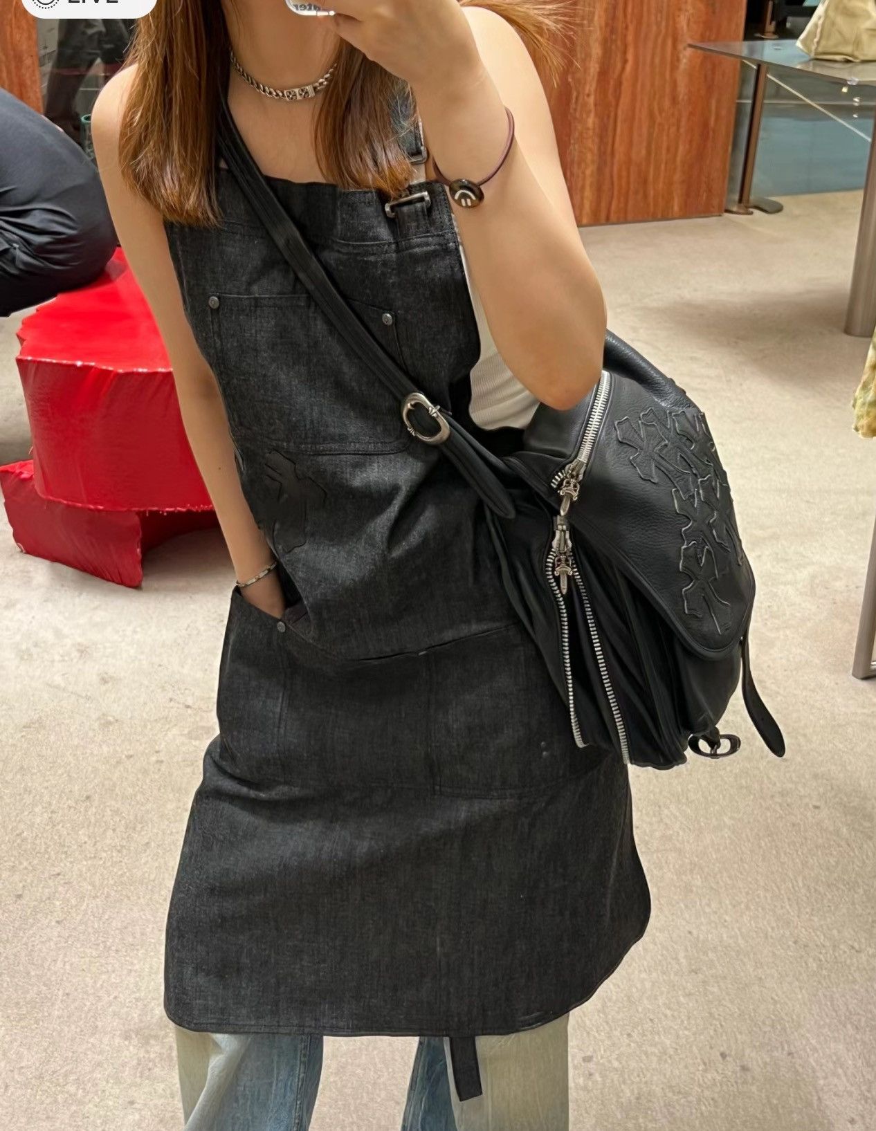 Chrome Hearts Chrome Hearts Leather splitting Apron Size ONE SIZE - 3 Thumbnail
