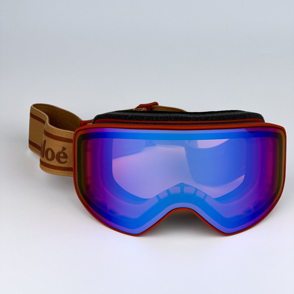 Chloe NEW Chloe CH0072S 003 Orange Multilayer Blue Zeiss Ski Mask Size ONE SIZE - 2 Thumbnail
