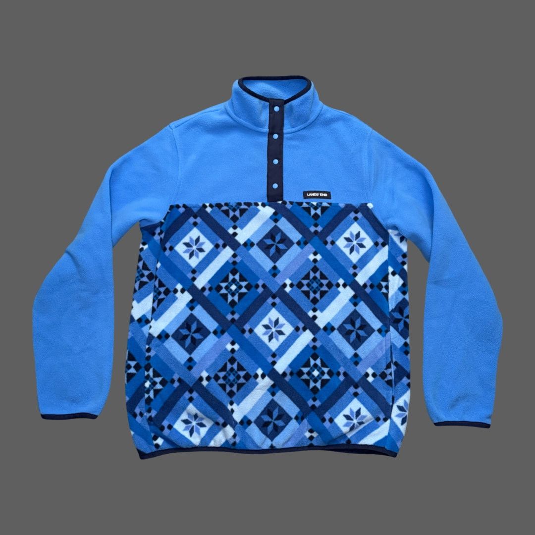 Lands' End Lands' End Heritage Quarter-Snap Fleece Pullover Blue S 6-8 Size S / US 4 / IT 40 - 1 Thumbnail