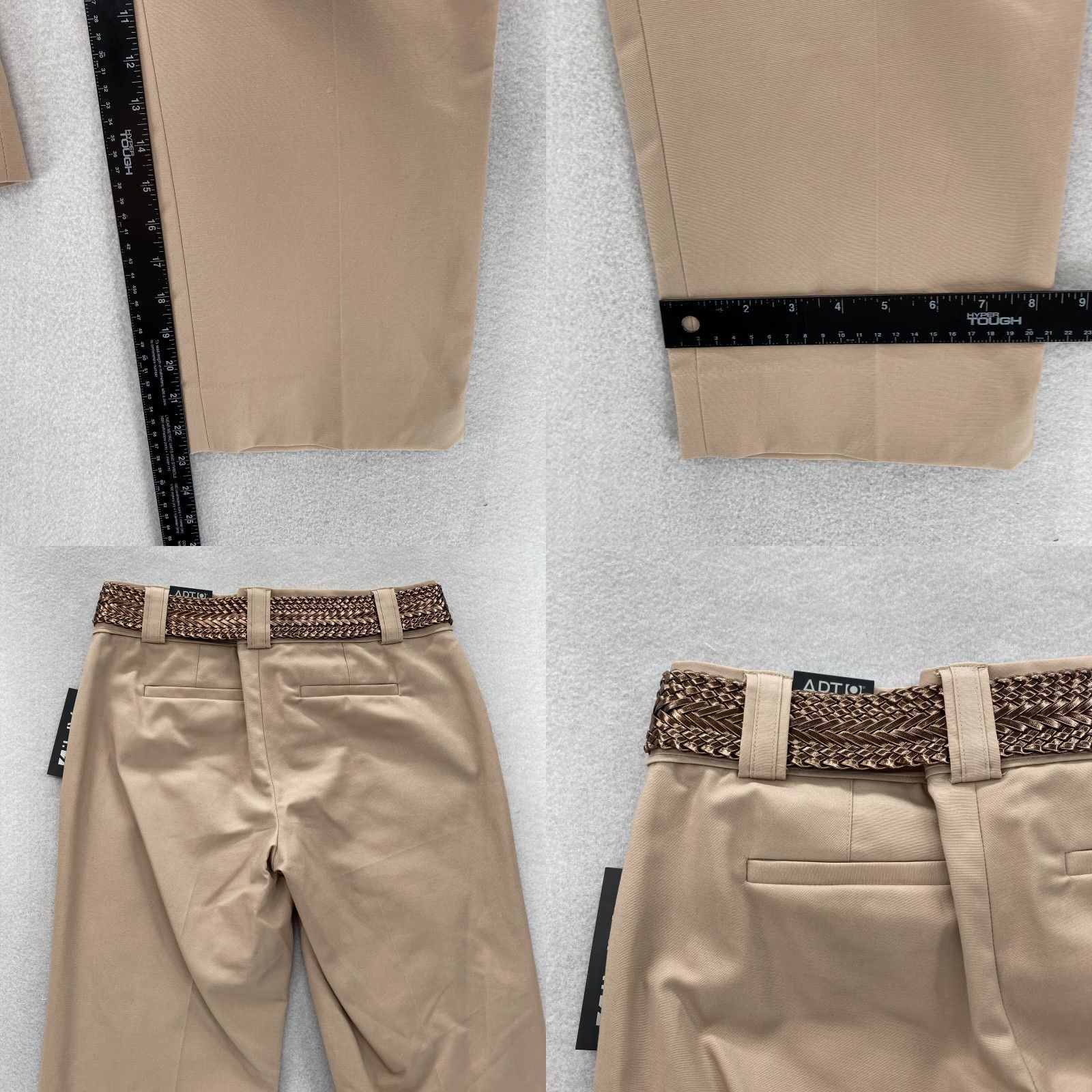 Apt. 9 Apt. 9 Maxwell Capri Pants Women's 4 Beige Stretch Mid Rise Straight Belted NWT Pants Size 26" / US 2 / IT 38 - 8 Thumbnail