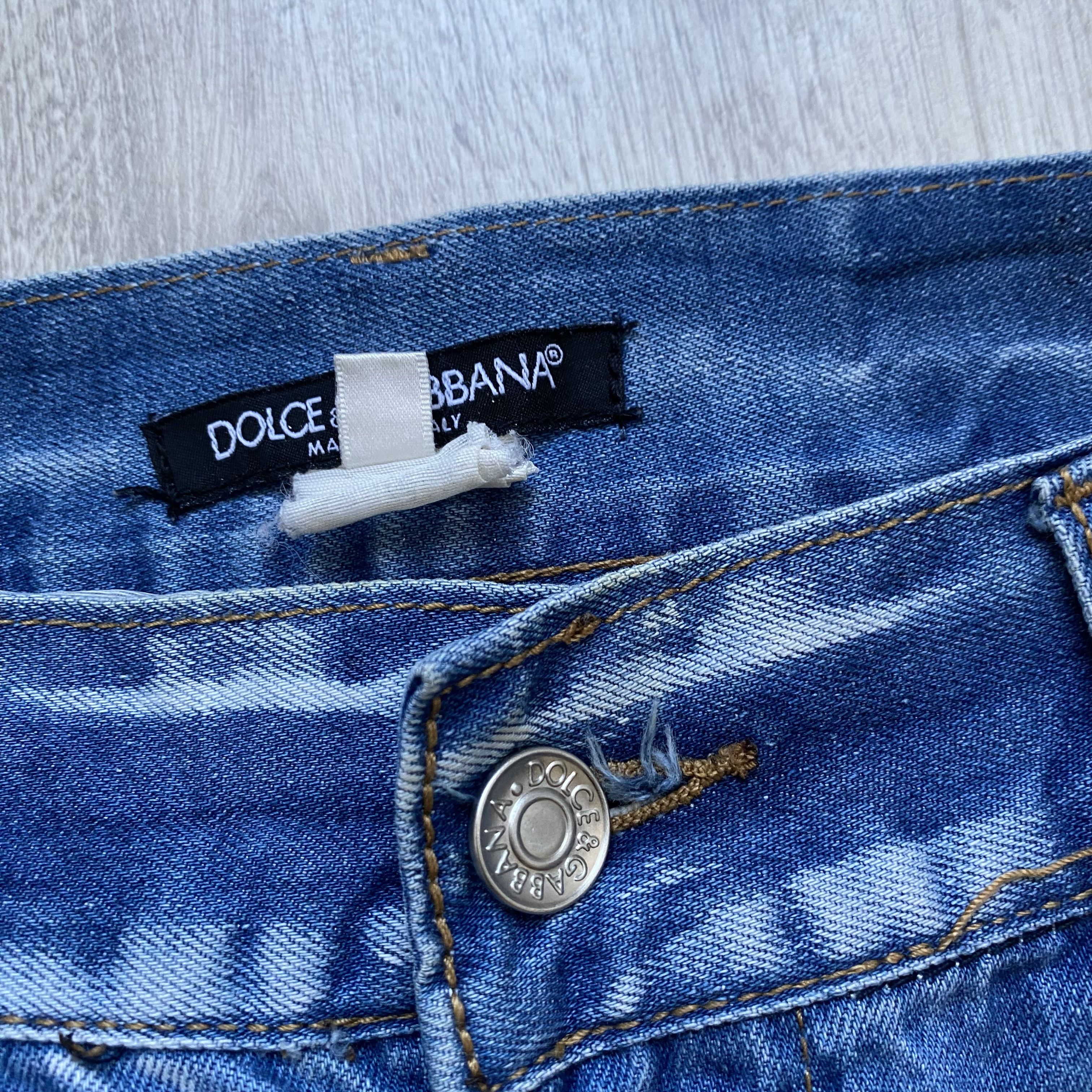 Dolce & Gabbana 👖Vintage 2000s Dolce Gabbana jeans slim Distressed Y2K Size US 32 / EU 48 - 5 Thumbnail