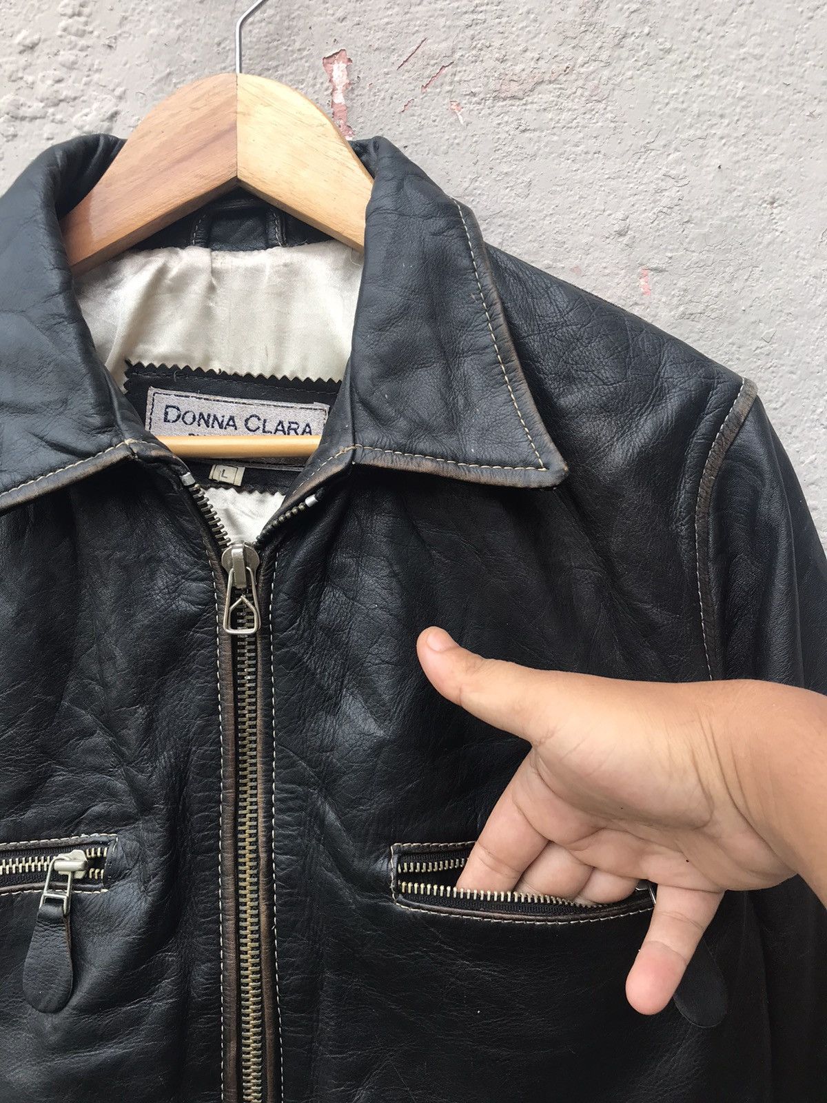 Japanese Brand × Vintage Donna Clara By Itinerance Leather Jacket Size S / US 4 / IT 40 - 4 Thumbnail
