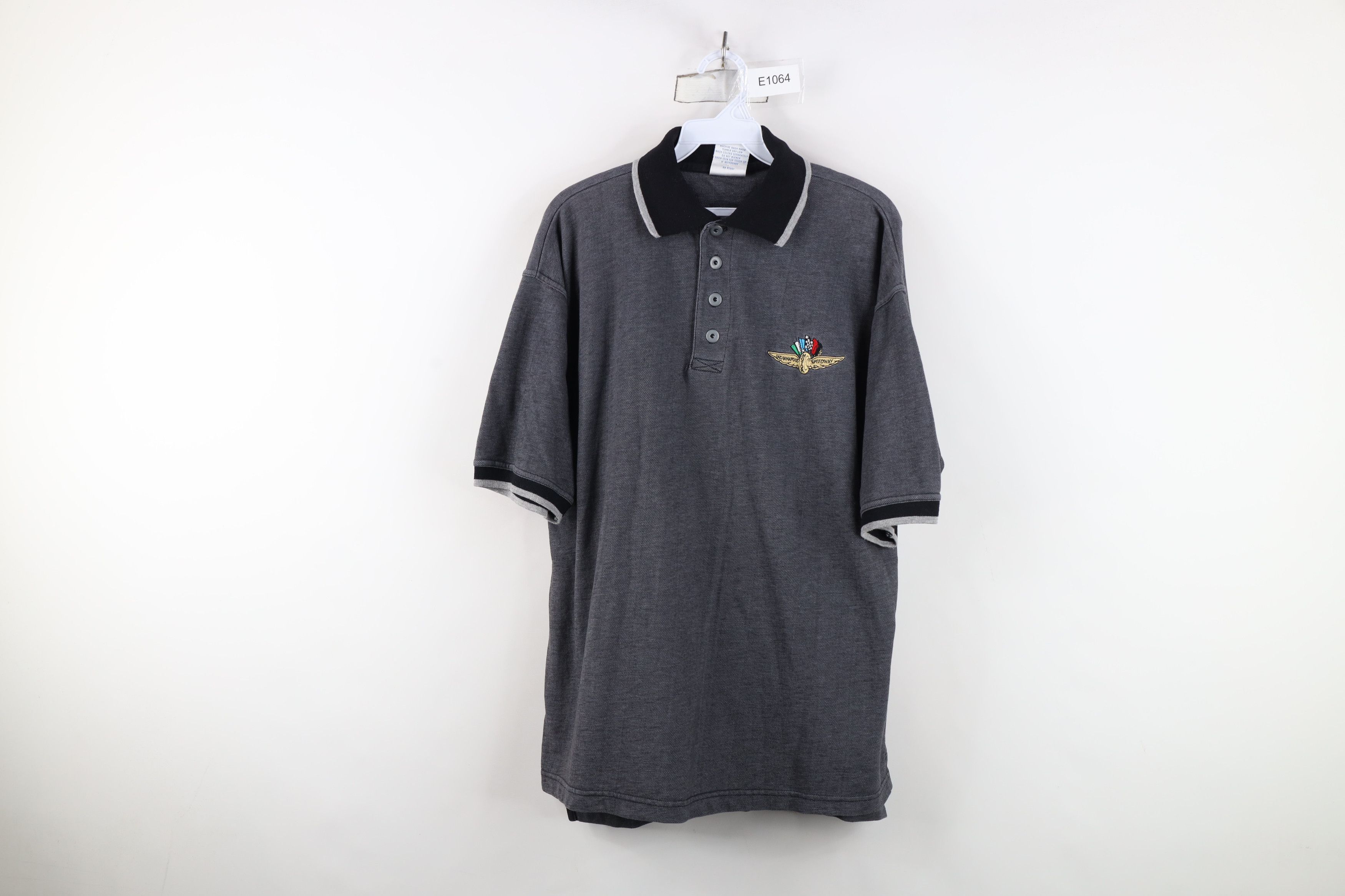 Vintage Vintage 90s Indianapolis Motor Speedway Polo Shirt Gray Size US M / EU 48-50 / 2 - 1 Thumbnail