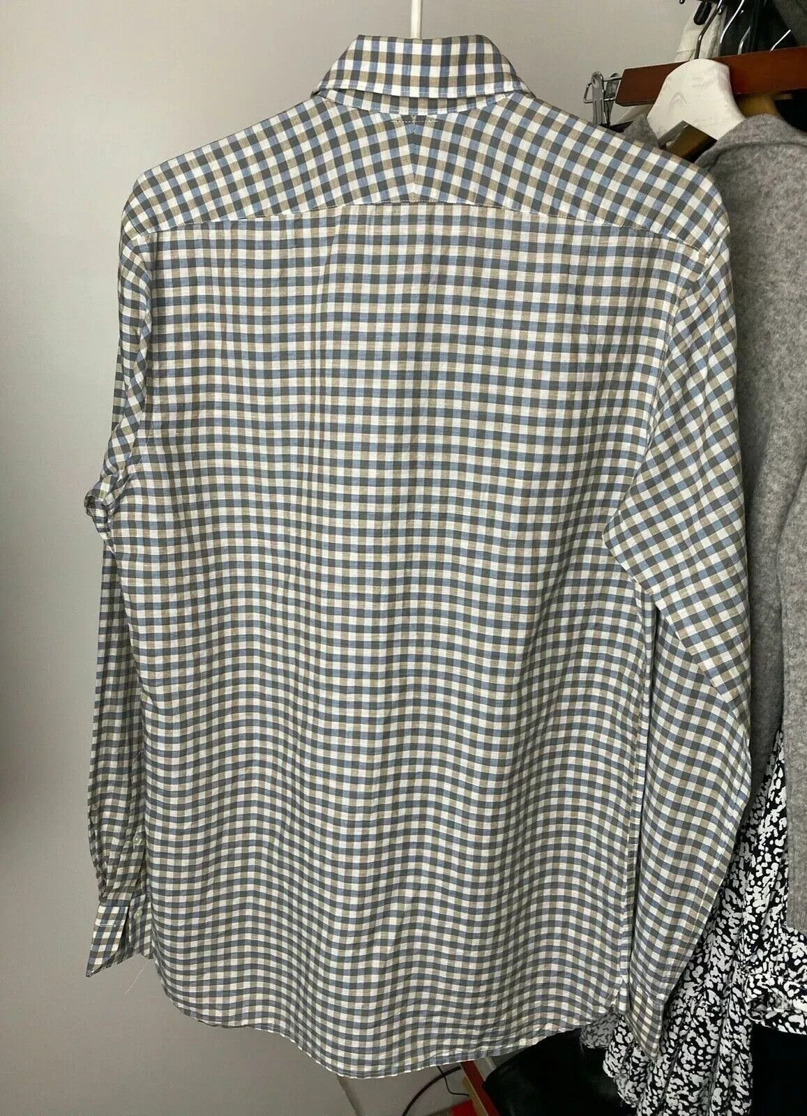 Suitsupply Suitsupply Men's Cutaway Collar Gingham Check Shirt Two Ply Size US L / EU 52-54 / 3 - 6 Thumbnail