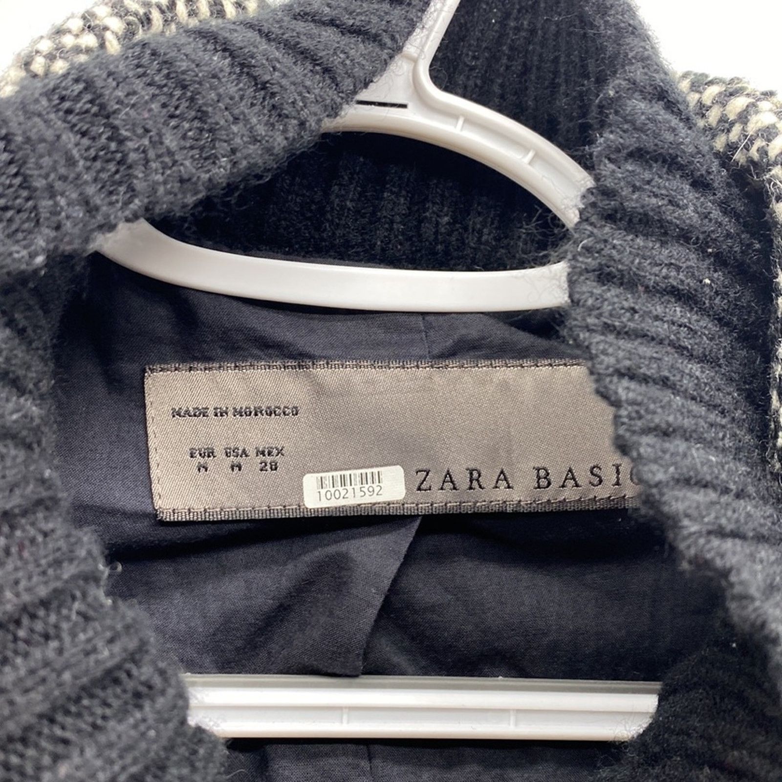 Zara Zara Basic Tweed Full Zip Jacket Black White Marled size M Size M / US 6-8 / IT 42-44 - 5 Thumbnail