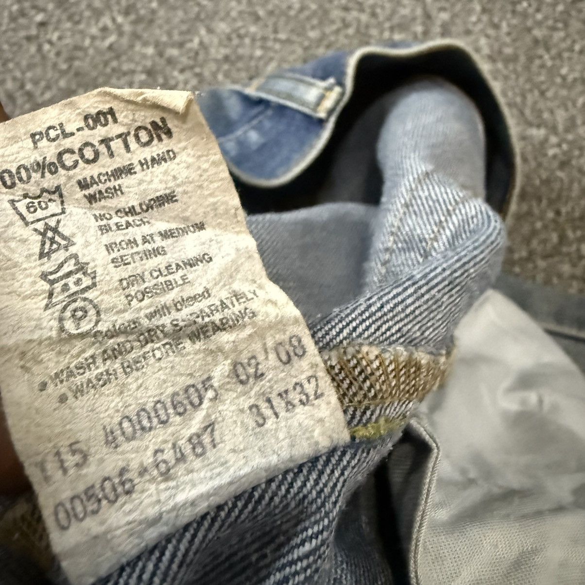 Engineered Garments × Levi's Vintage y2k Levis 506 Thrashed Distressed Dirty Washed Denim Size US 31 - 14 Thumbnail