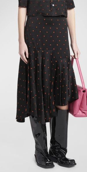 Marni o1w1db10824 Midi Skirt in Black Size 30" / US 8 / IT 44 - 2 Thumbnail