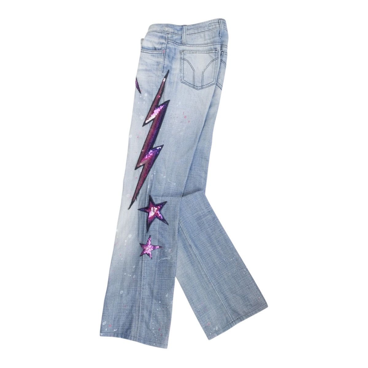 Miss Sixty Miss Sixty SS04 Lightning Bolt Jeans Size 27" / US 4 / IT 40 - 2 Thumbnail