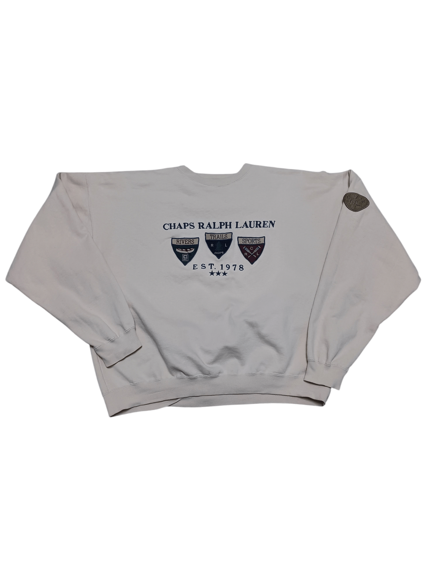Chaps Ralph Lauren CHAPS RALPH LAUREN VINTAGE 90S BIGLOGO BOXY SWEATSHIRT Size US XL / EU 56 / 4 - 1 Thumbnail