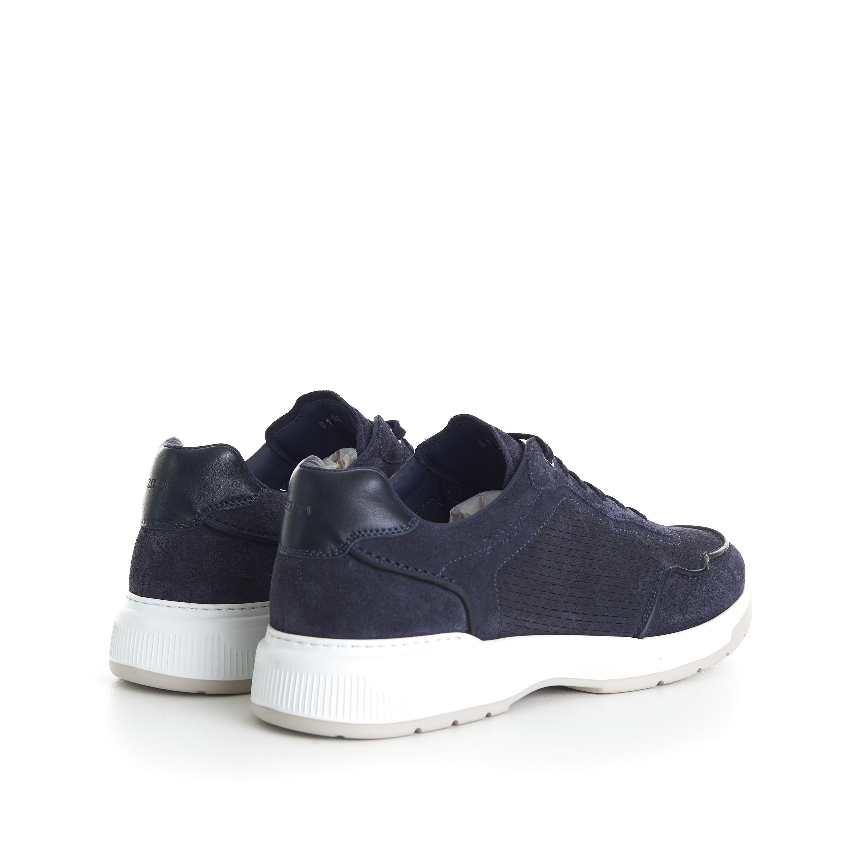 Zilli Dark Navy Perforated Sneakers Size US 8.5 / EU 41-42 - 7 Thumbnail