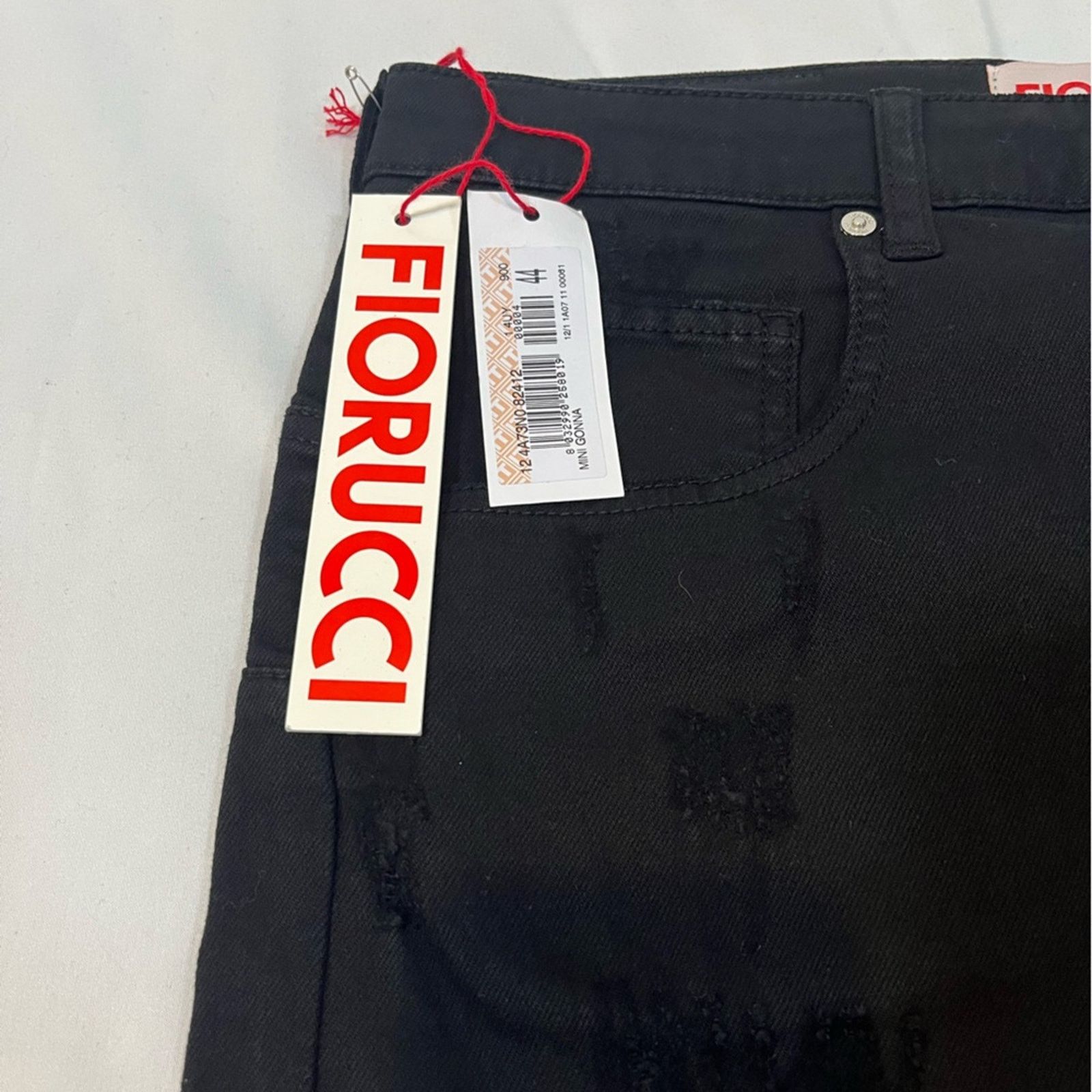 Fiorucci Fiorucci Black Distressed Mini Skirt Size 30" / US 8 / IT 44 - 7 Thumbnail