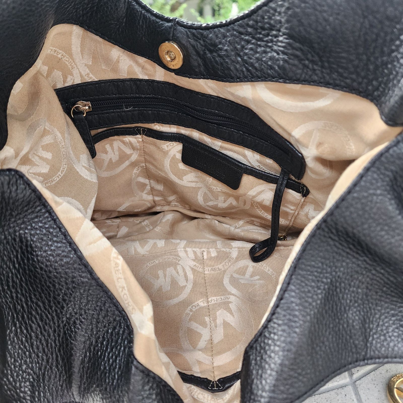 Michael Kors Michael Kors Layton Leather Large Hobo Bag Size ONE SIZE - 7 Thumbnail