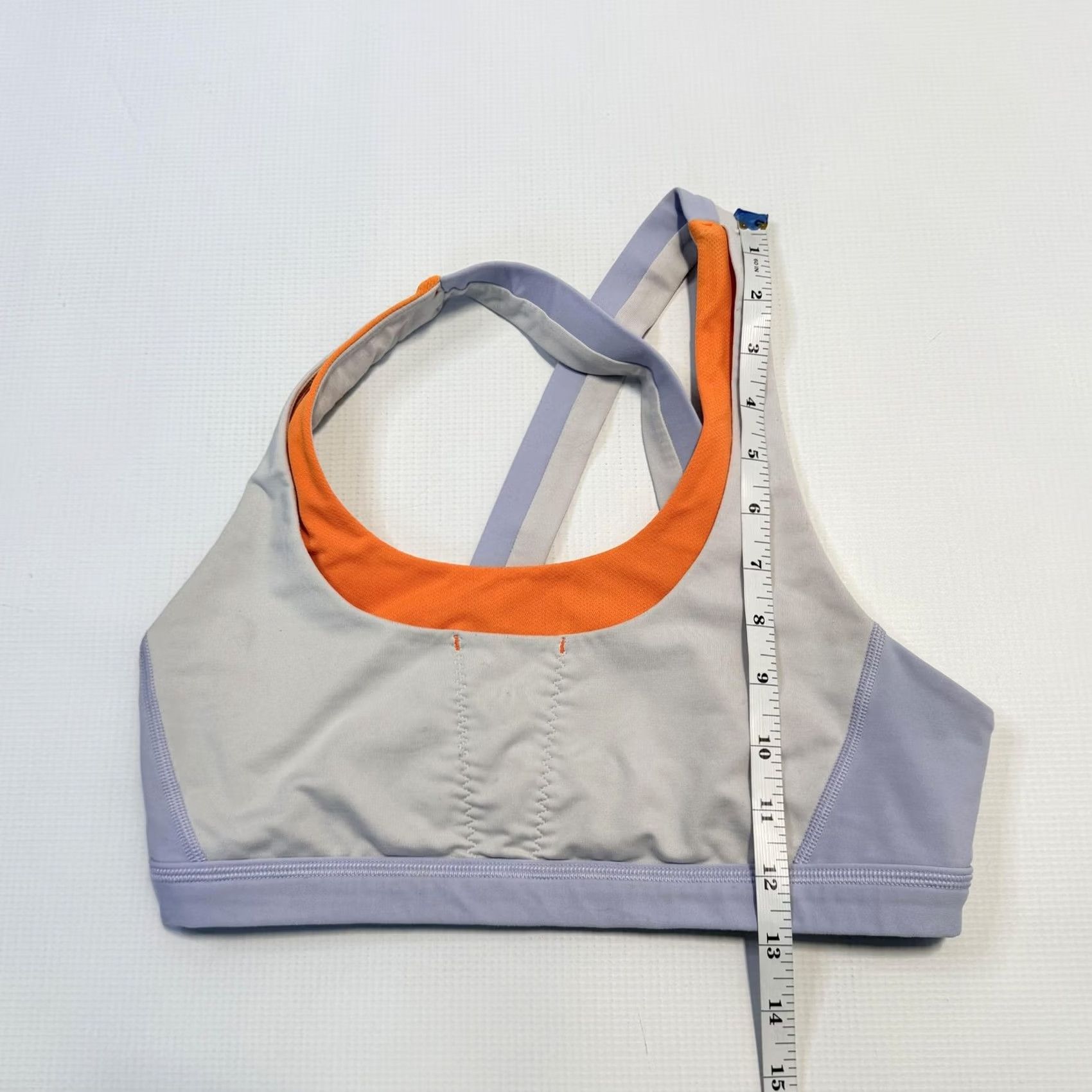 Lululemon Lululemon Sports Bra Womens S Orange Run Stuff Your Bra Crossback Colorblock Size ONE SIZE - 7 Thumbnail
