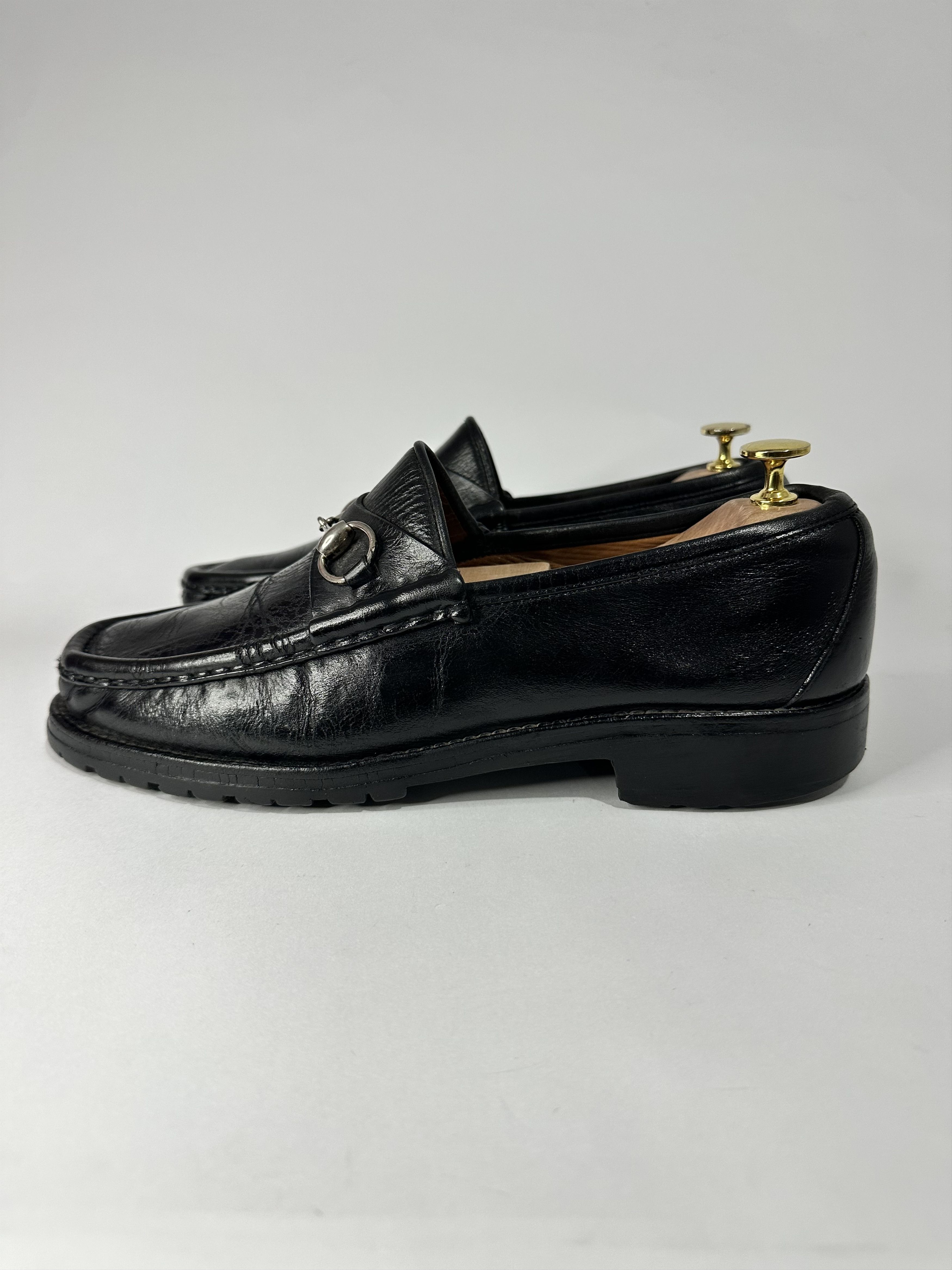 Gucci Gucci Black Leather Horsebit Loafers Size US 10.5 / EU 43-44 - 1 Thumbnail