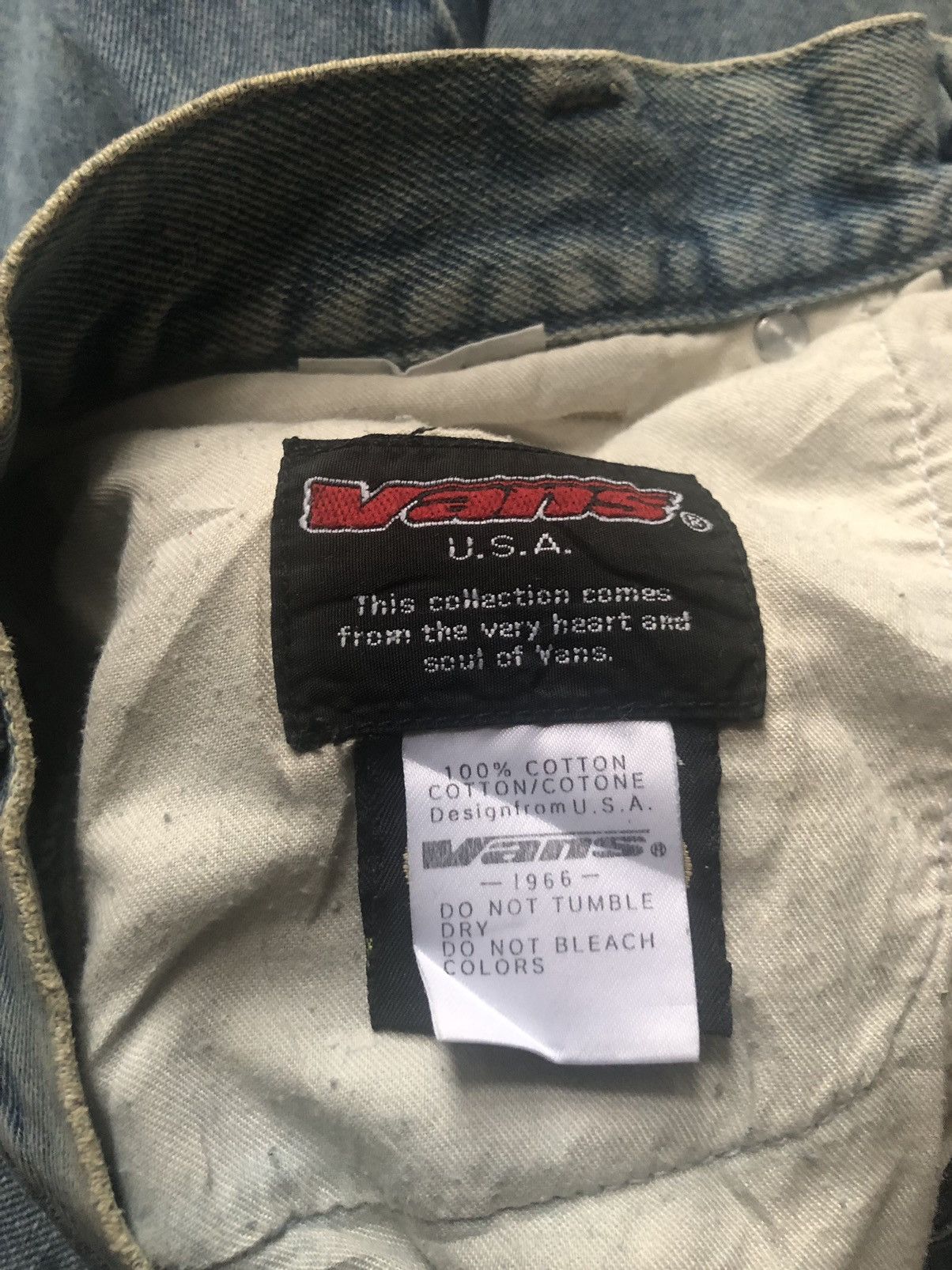 Vans Vintage VAN Funky Denim Pants Skate Streetwear Blue 90’s USA Size US 31 - 8 Thumbnail