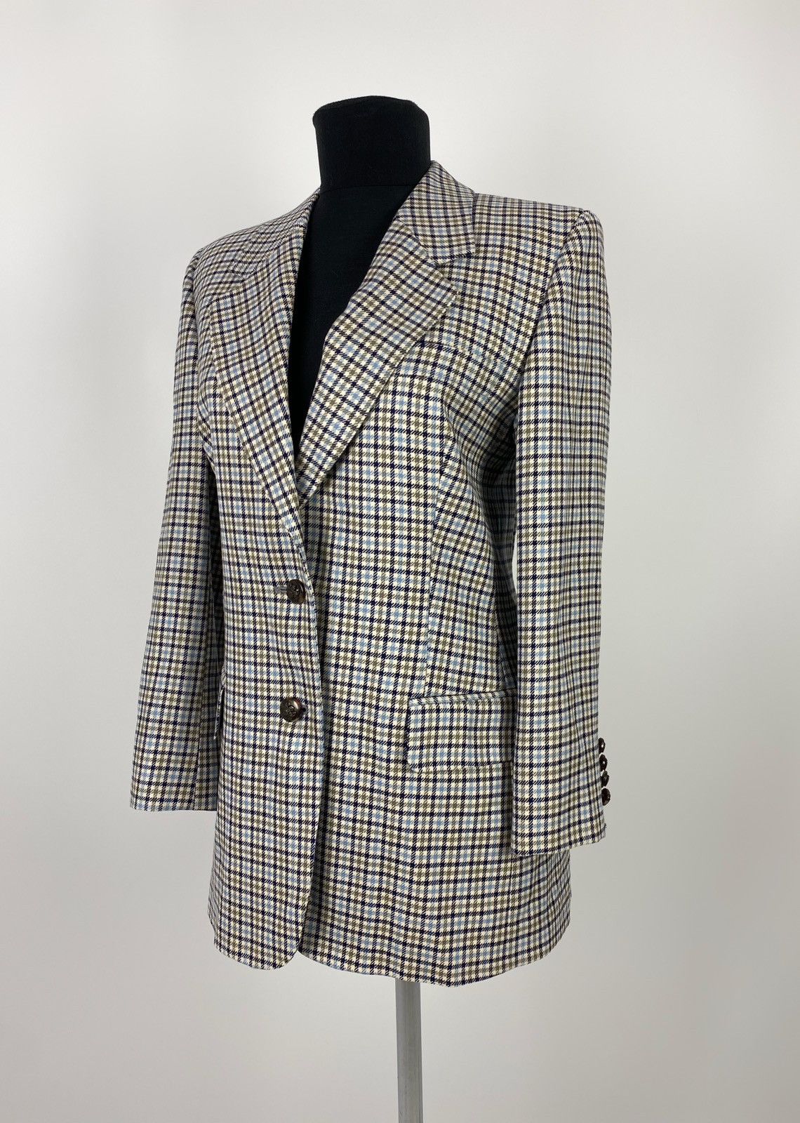 Aquascutum Aquascutum Wool Check Blazer Jacket Size S / US 4 / IT 40 - 1 Thumbnail