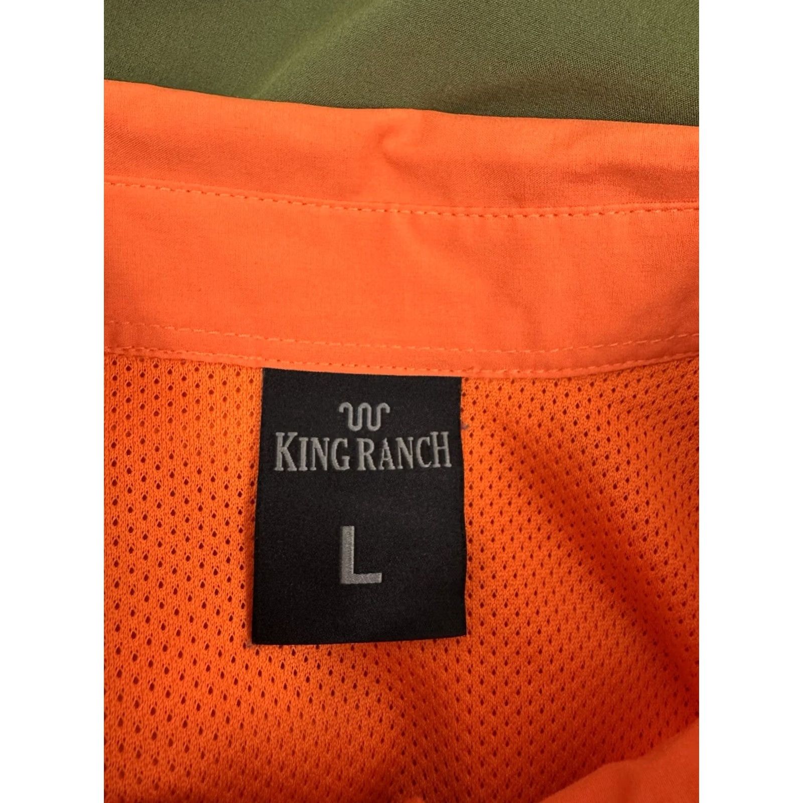 Vintage KING RANCH - Vented Mens L Performance Fishing Hunting Safety Shirt - EXCELLENT Shirt Mens L Green Orange 90s B11 Size US L / EU 52-54 / 3 - 6 Thumbnail