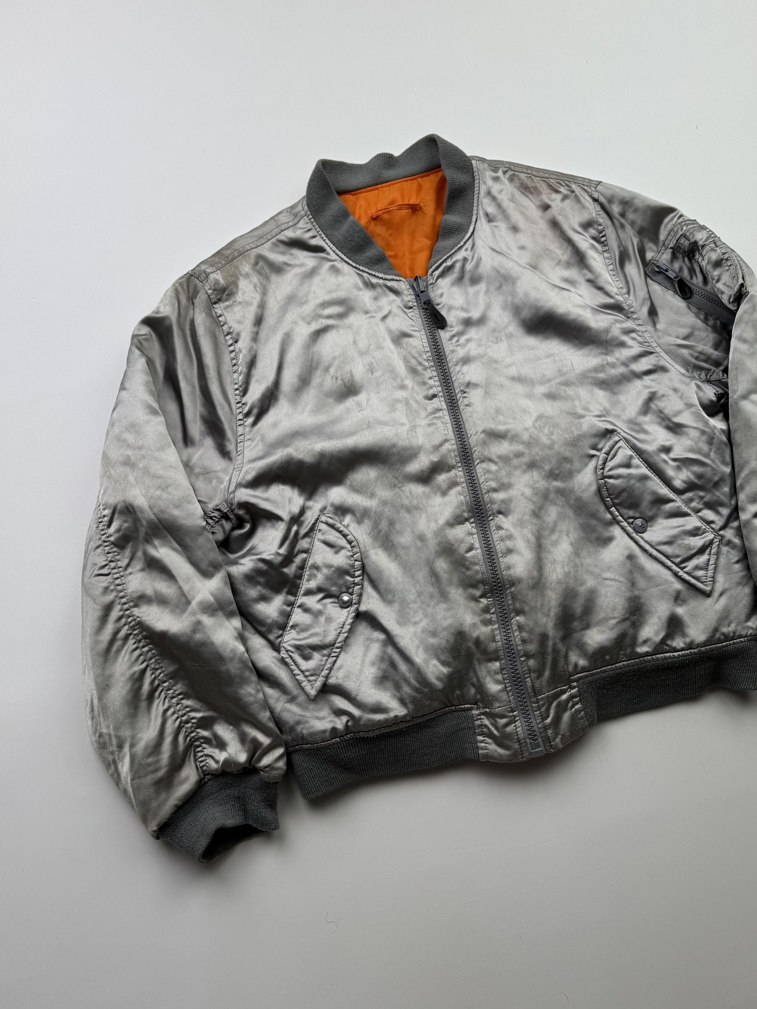 Japanese Brand Vintage Thrashed Bomber Jacket B764(V291)E2 Size US M / EU 48-50 / 2 - 2 Thumbnail