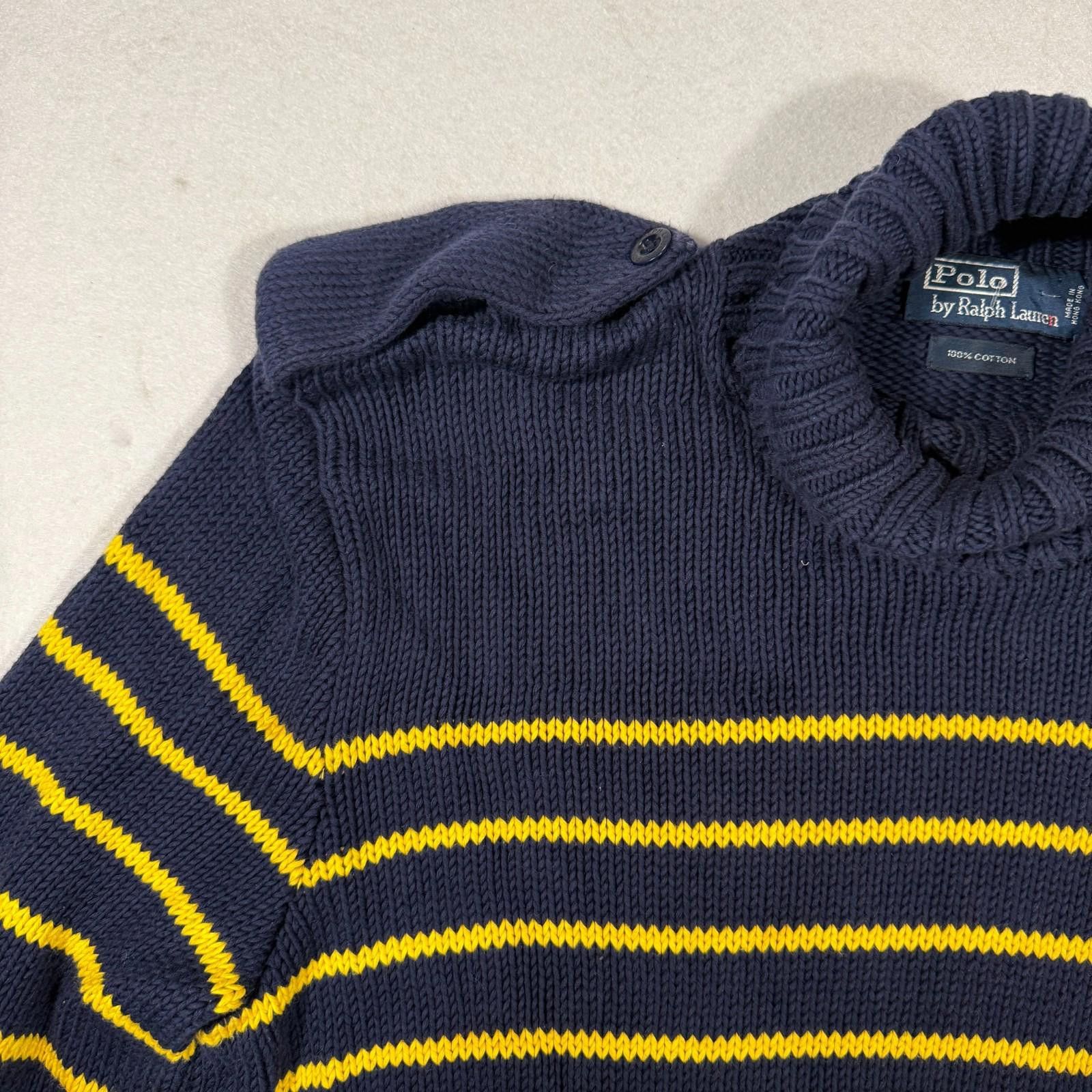 Polo Ralph Lauren Vintage 90s Polo Ralph LaurenEpaulets Sweater Size L Size US L / EU 52-54 / 3 - 6 Thumbnail
