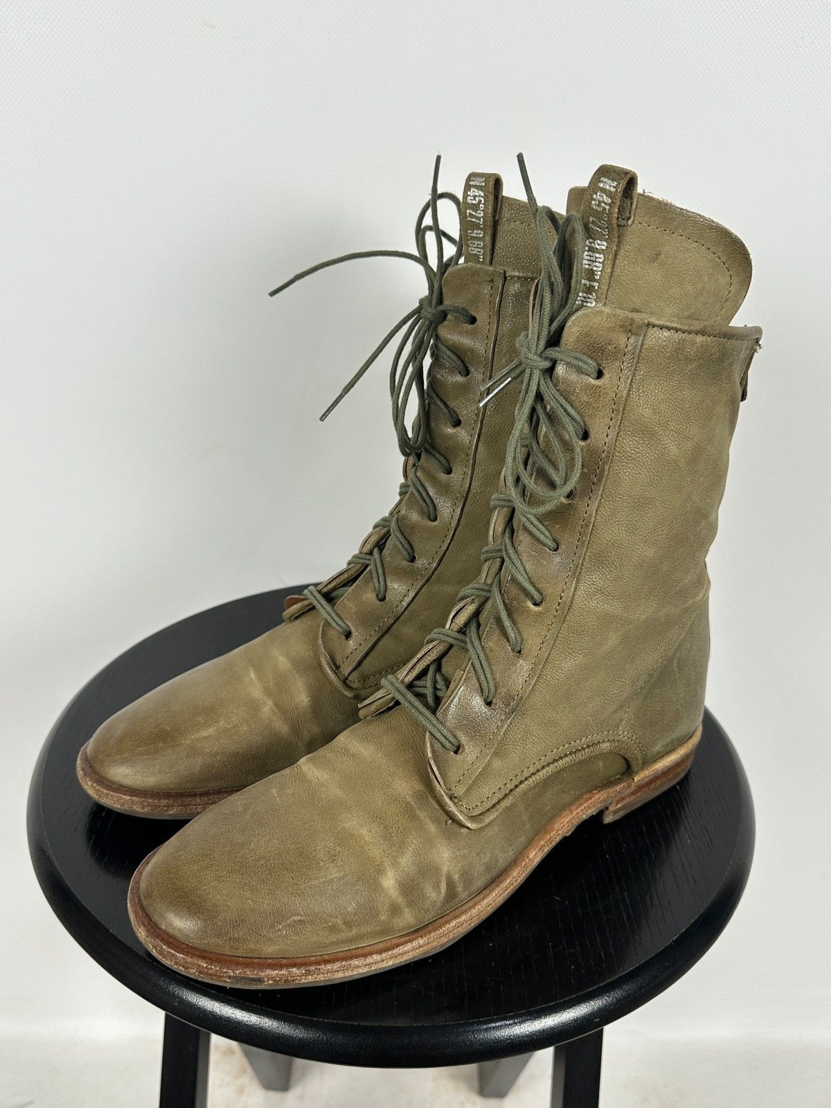 A.S.98 A.S.98. Airstep Olive Green Leather Back Zipper Ankle Boots Size US 11 / IT 41 - 8 Thumbnail