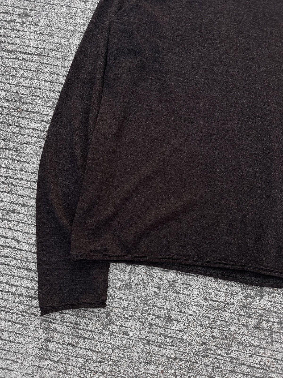 Issey Miyake Issey Miyake Dark Brown Cotton Turtleneck Tee Size US XL / EU 56 / 4 - 6 Thumbnail