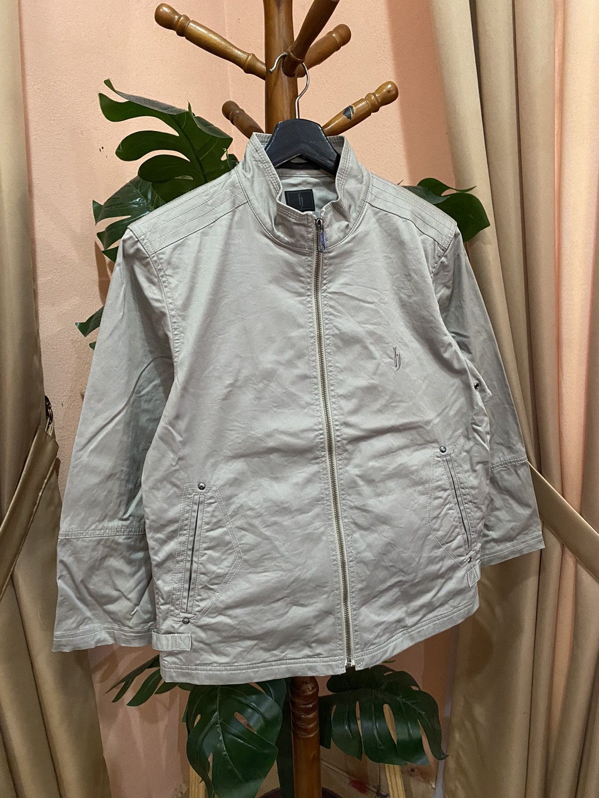 Japanese Brand Minimalist Beige Cotton-Blend Jacket by DJ Honda Size US M / EU 48-50 / 2 - 3 Thumbnail