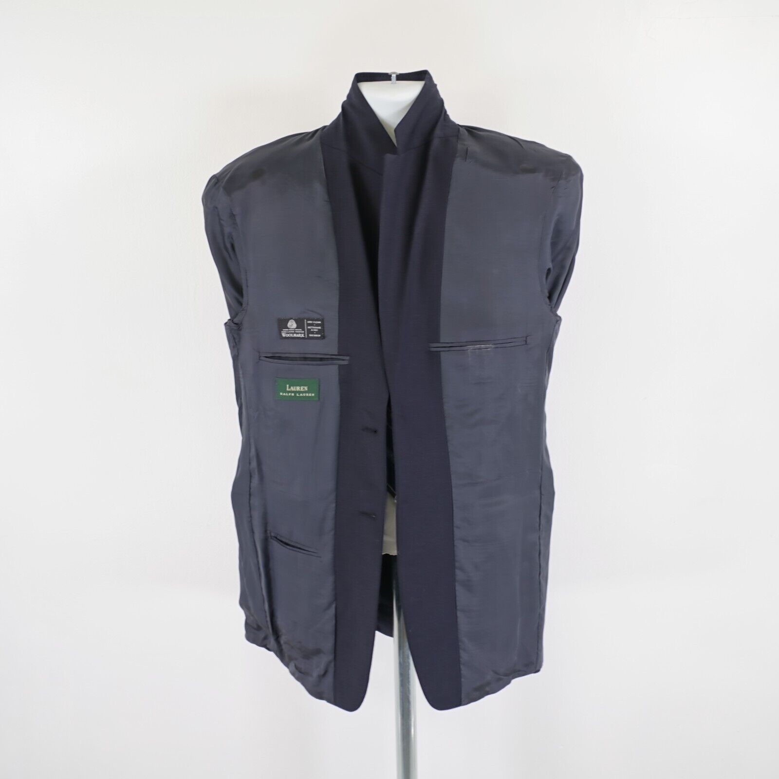 Lauren Ralph Lauren Lauren Ralph Lauren Wool Basketweave Blue Blazer 40R 2 Butto Size 40R - 12 Thumbnail