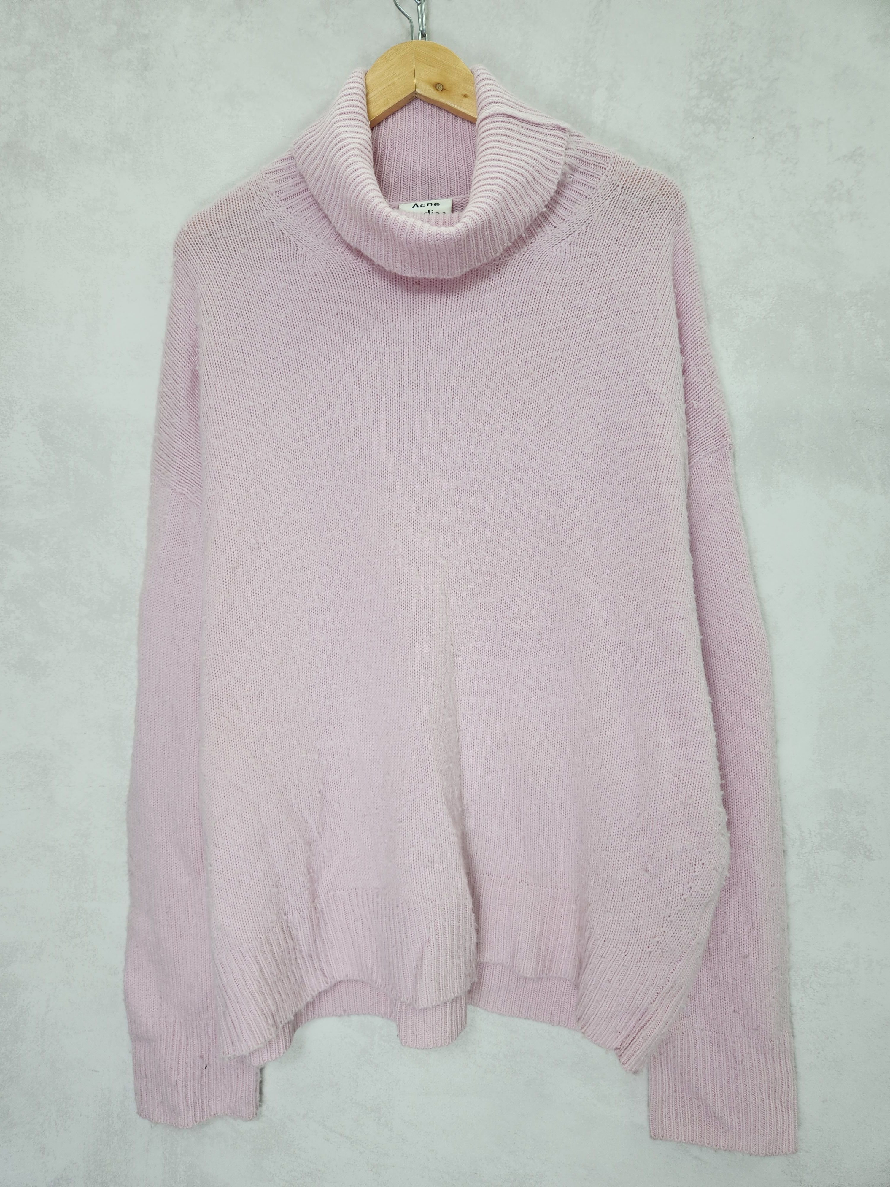 Acne Studios Rare Acne Studio Nyran Wool cshmere high neck pink sweater Size US XXL / EU 58 / 5 - 3 Thumbnail
