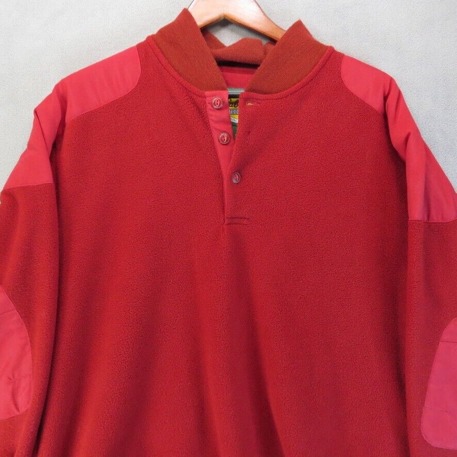 Cabelas Vintage Cabelas Fleece Jacket Mens Lg Red Padded Elbows Size US L / EU 52-54 / 3 - 2 Thumbnail