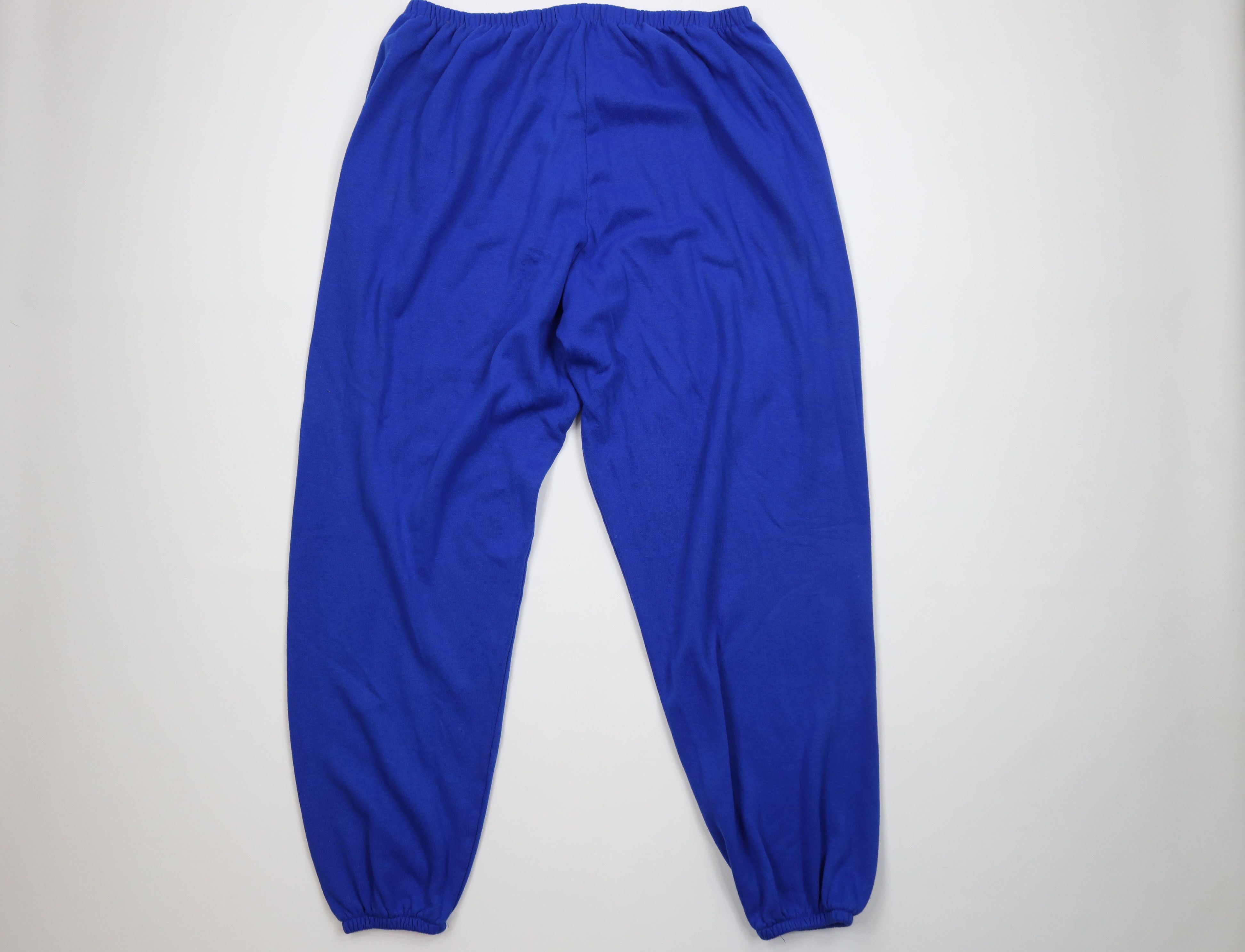 Vintage Vintage 70s Streetwear Cuffed Sweatpants Joggers Blue USA Size 32" / US 10 / IT 46 - 7 Thumbnail