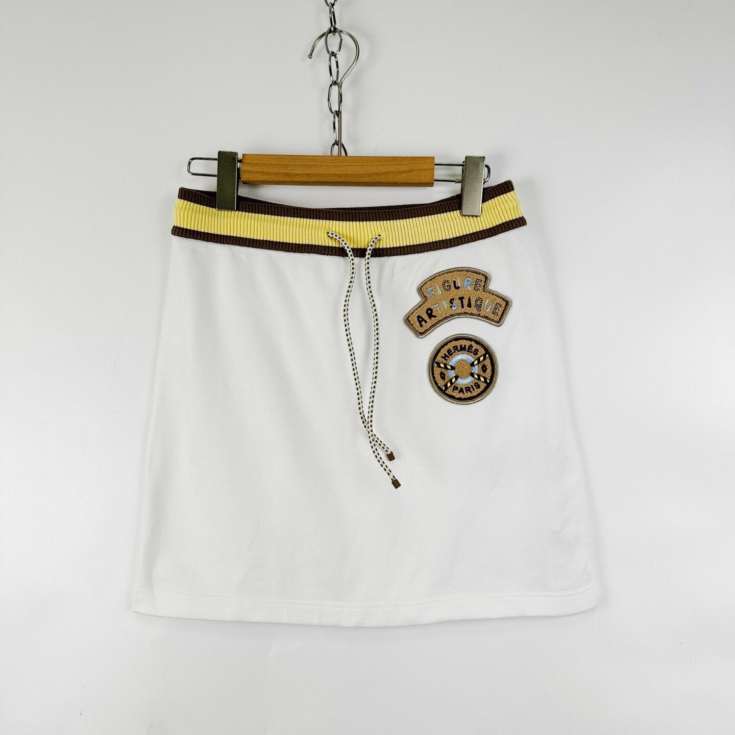 Hermes Hermes Embroidered Logo Waist-Cinched Skirt Size 36" / US 14 / IT 50 - 1 Thumbnail