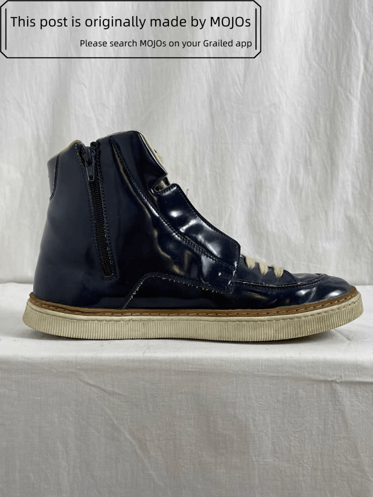 Maison Margiela Sz 41.5 Maison Margiela Patent Leather Hi-Top mojos4113 Size US 8.5 / EU 41-42 - 3 Thumbnail