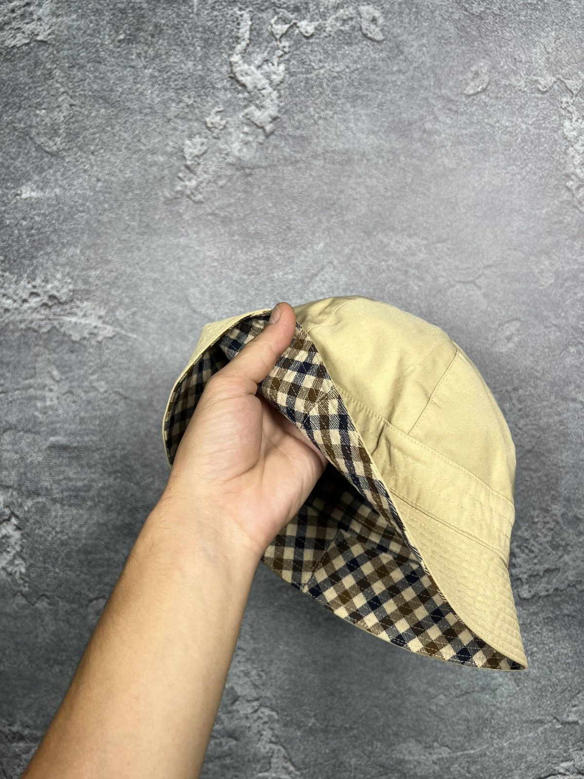 Aquascutum Vintage 90s Aquascutum Reversible Checkered Panama Hat Size ONE SIZE - 6 Thumbnail