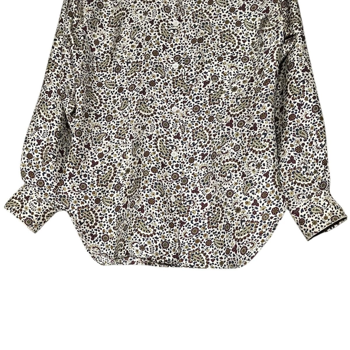 Celine × Designer Celine Paisley Bottom Up Silk Shirt Size XS / US 0-2 / IT 36-38 - 7 Thumbnail