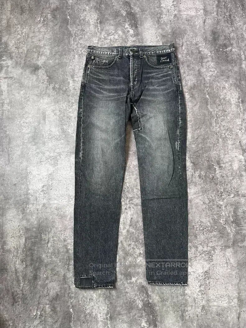 Saint Laurent Paris Saint Laurent Paris Patchwork Logo Denim Pants Size US 32 / EU 48 - 1 Thumbnail