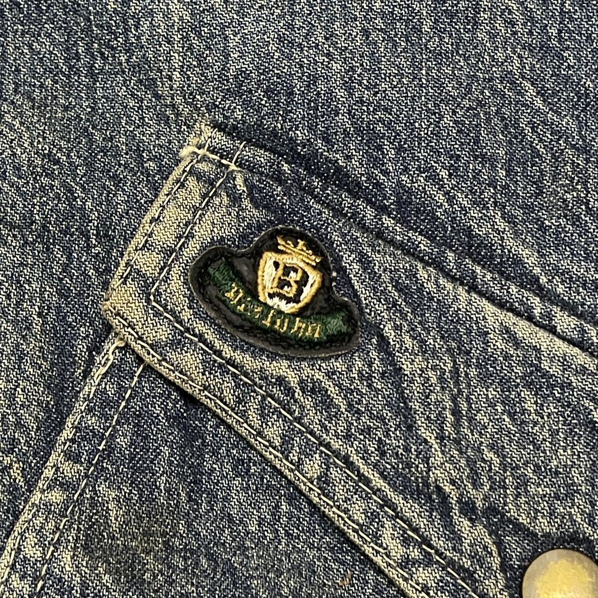 Big John Vintage 90s Big John Utility Denim Bomber Jacket Boxy Fit Size US L / EU 52-54 / 3 - 5 Thumbnail