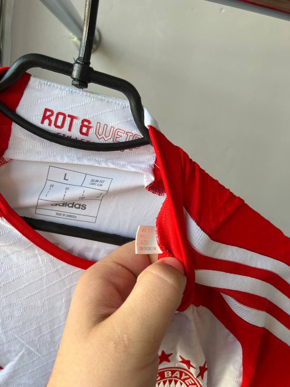 Adidas 2023/24 BAYERN MUNICH #9 KANE HOME SOCCER FOOTBALL JERSEY L Size US L / EU 52-54 / 3 - 14 Thumbnail
