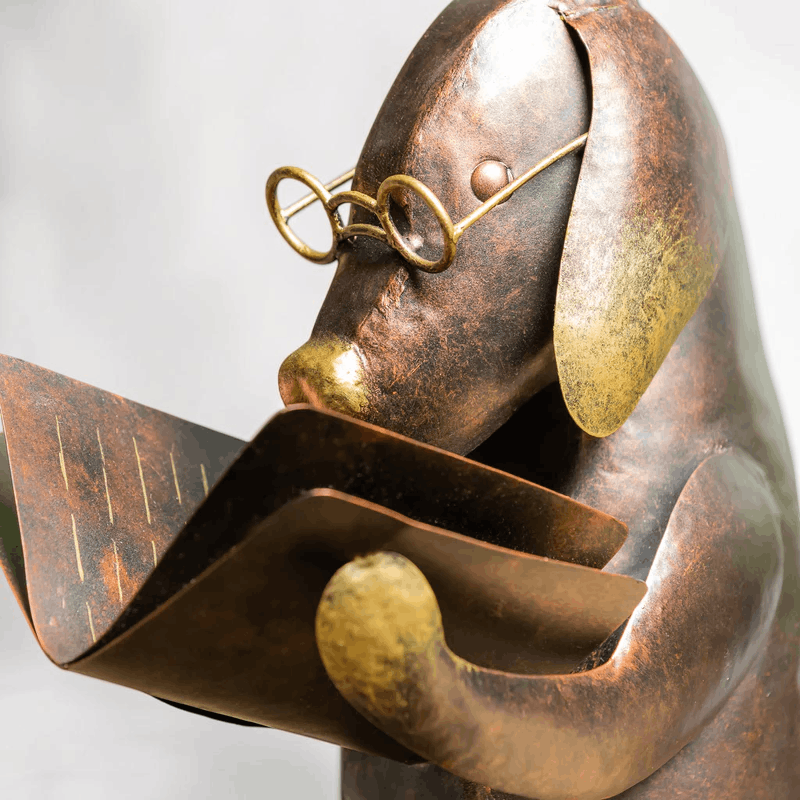 Other Reading Dog Statue, Whimsical Puppy Sculpture, Yard Art Size ONE SIZE - 2 Thumbnail
