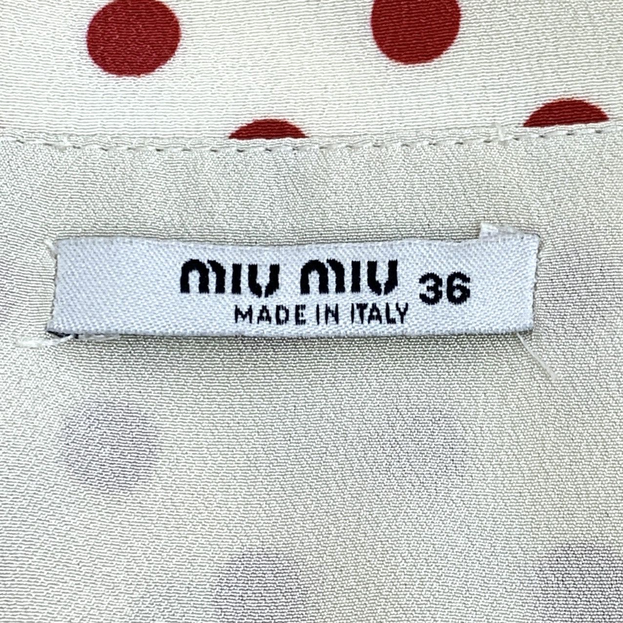 Miu Miu Miu Miu Polka Dot Printed V-neck Short Sleeve Dress K26WX Size XS / US 0-2 / IT 36-38 - 5 Thumbnail