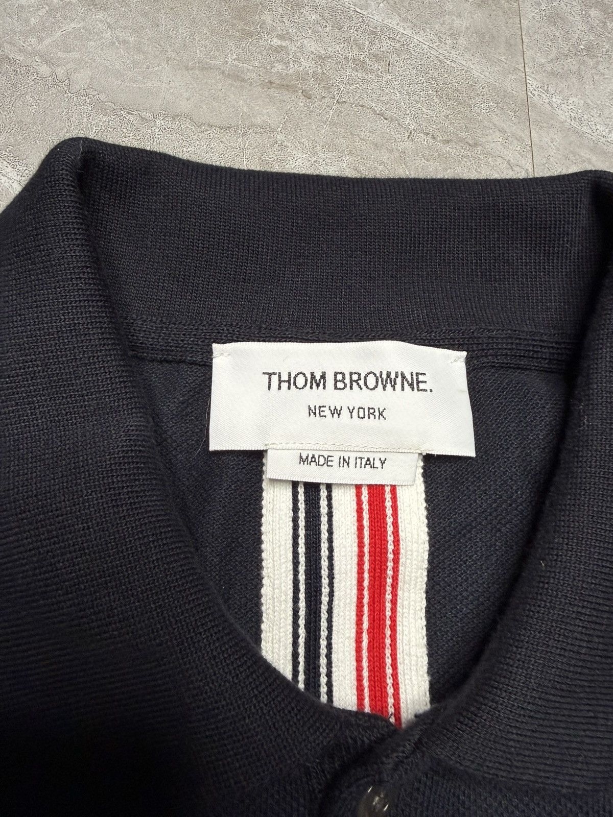 Thom Browne Thom Browne RWB Back Stripe Relaxed Fit Polo Size US L / EU 52-54 / 3 - 9 Thumbnail