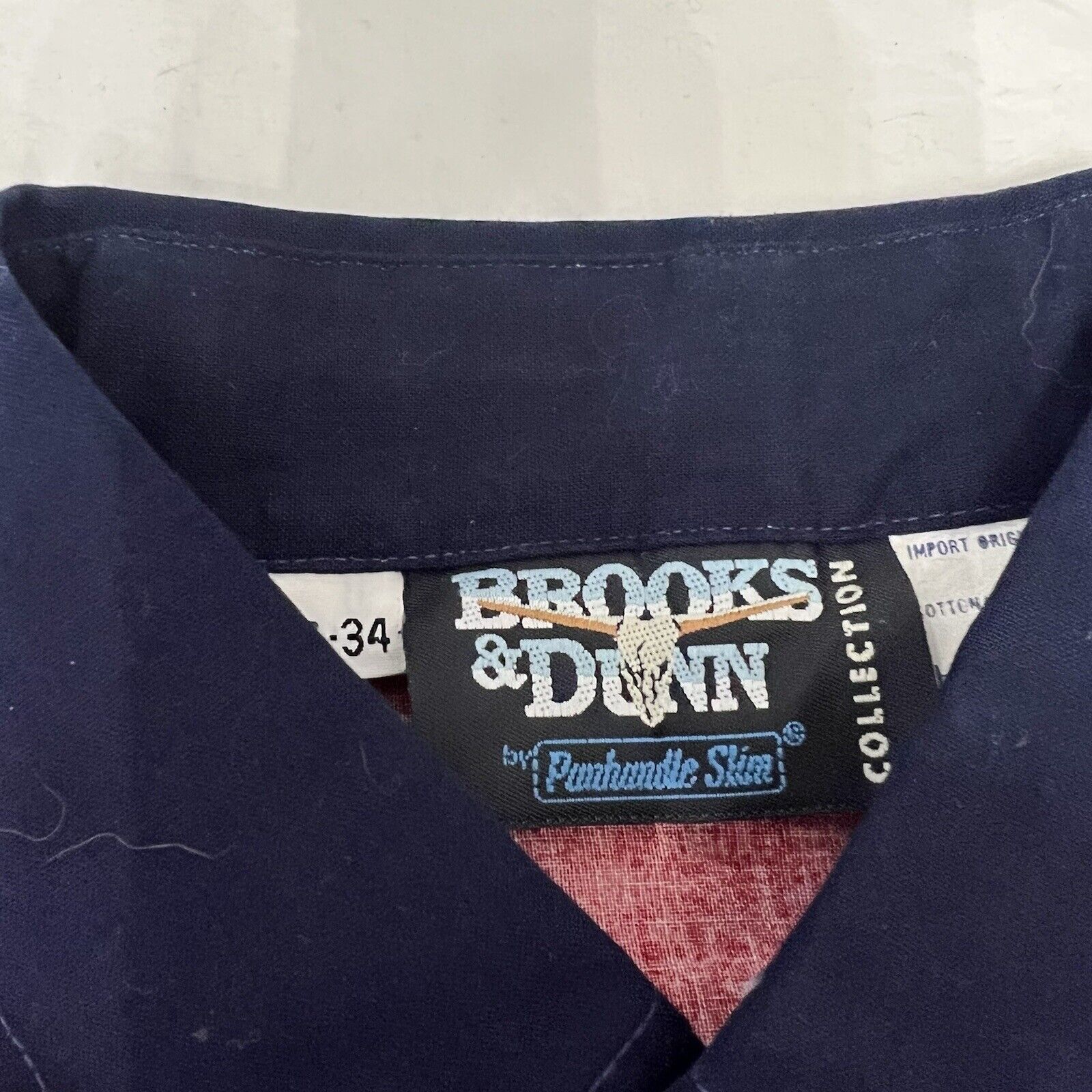 Panhandle Slim Vtg Brooks Dunn Panhandle Slim 16 34 Red White Blue USA Size US L / EU 52-54 / 3 - 3 Thumbnail