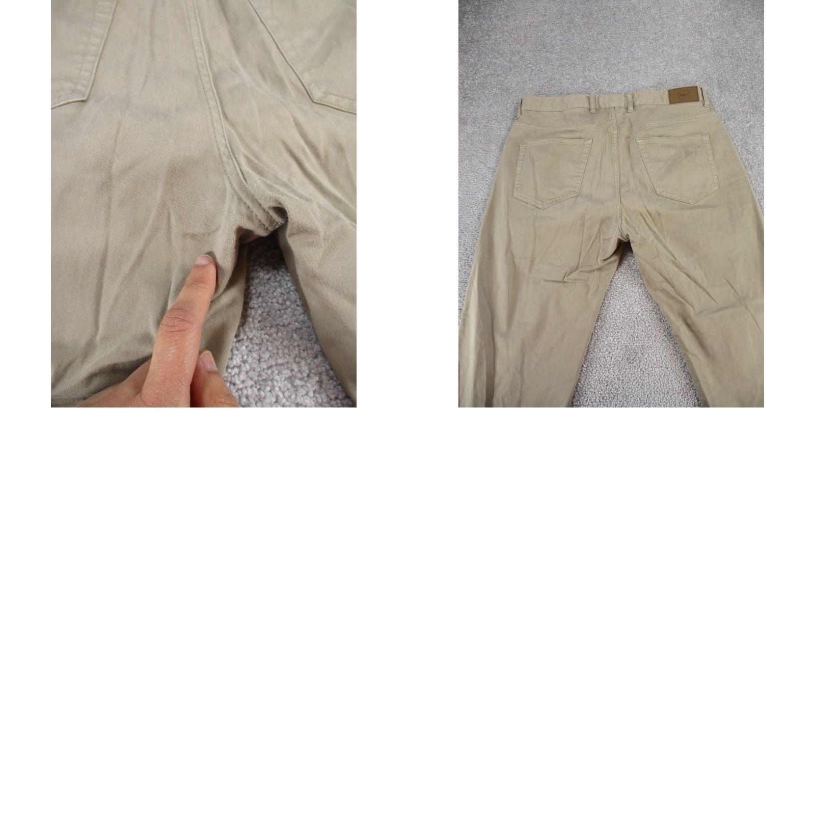 Peter Millar PETER MILLAR Pants Mens 33 Beige Cotton Blend Taper Leg Chino Flat Front Regular 28in Inseam Mens Size US 33 - 9 Thumbnail