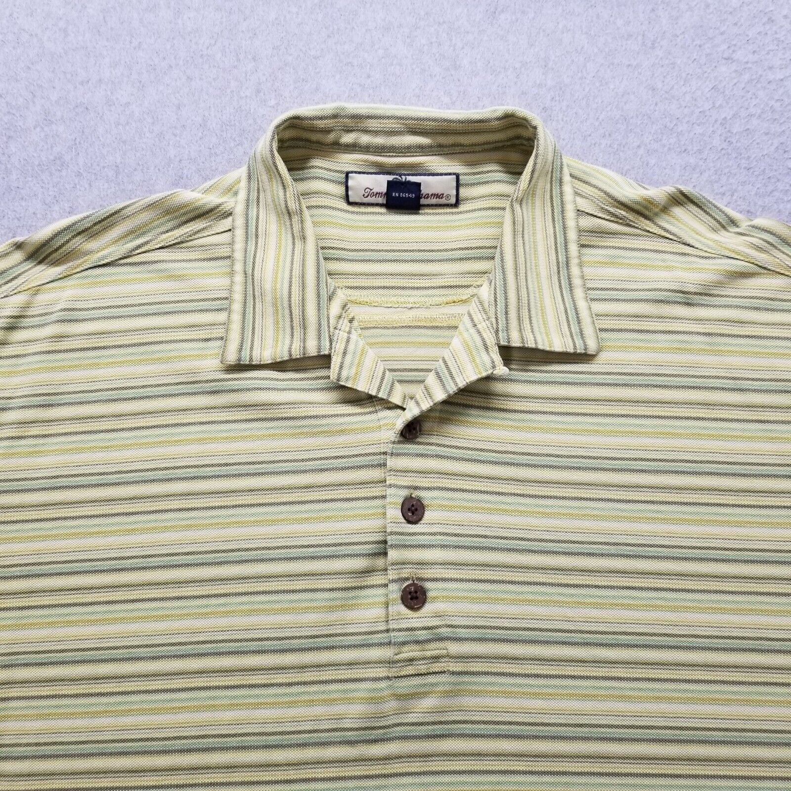 Tommy Bahama Tommy Bahama Polo Shirt Mens Large Striped Silk Blend Size US L / EU 52-54 / 3 - 4 Thumbnail