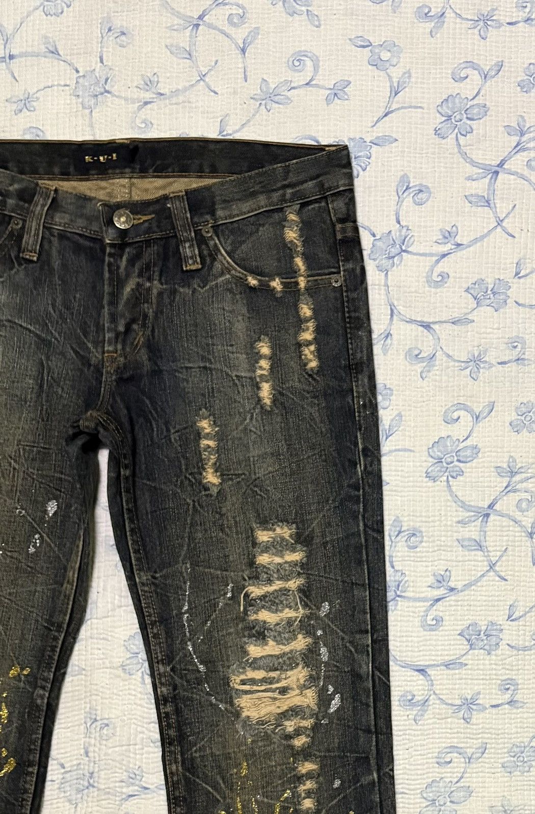 Other K.U.I Streetwear Jeans Flared Distressed Denim Size US 32 / EU 48 - 7 Thumbnail