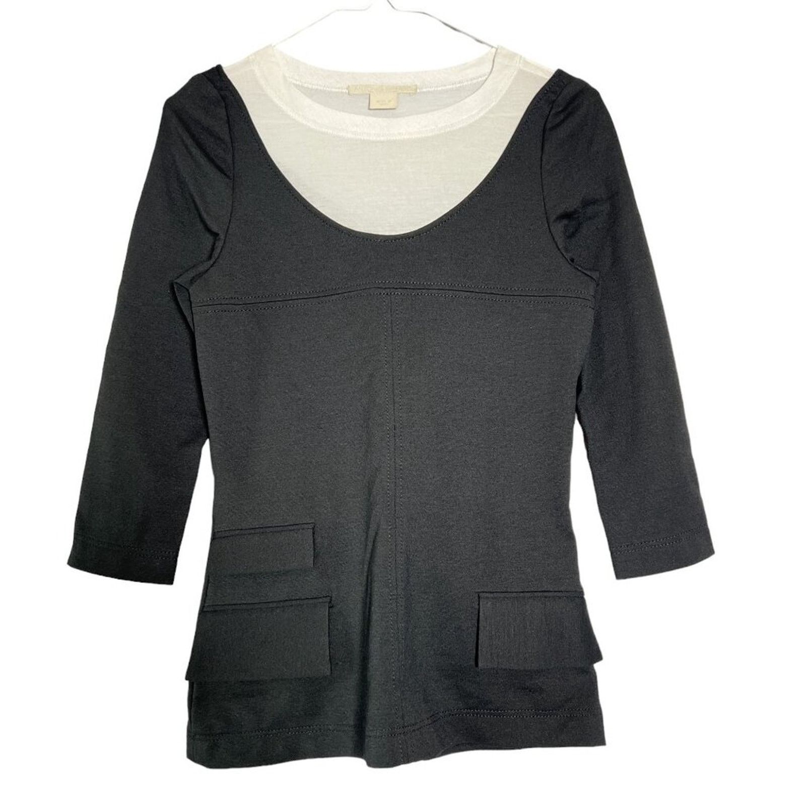 Antonio Berardi Antonio Berardi Silk Wool Blouse Black White IT40 Size S / US 4 / IT 40 - 1 Thumbnail