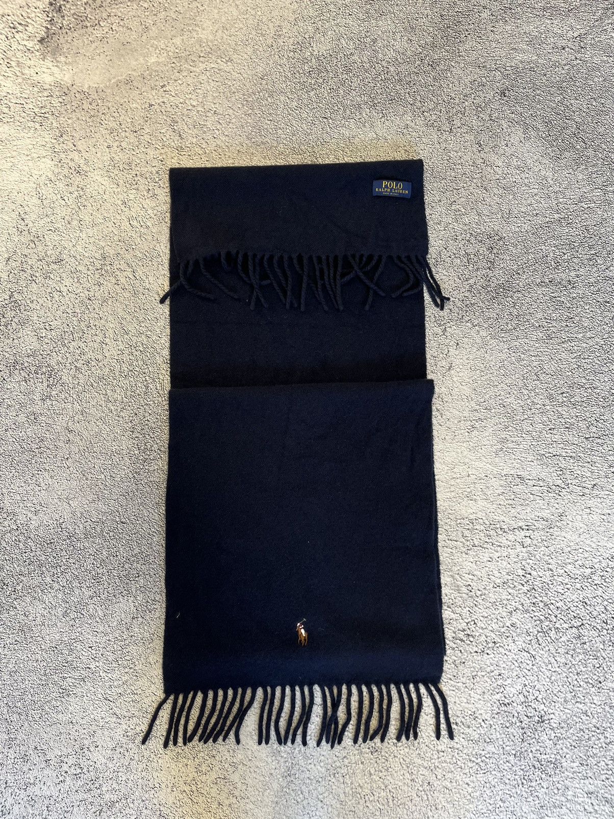 Polo Ralph Lauren Polo Ralph Lauren Unisex Scarf Wool Blue Made In Italy Size ONE SIZE - 4 Thumbnail