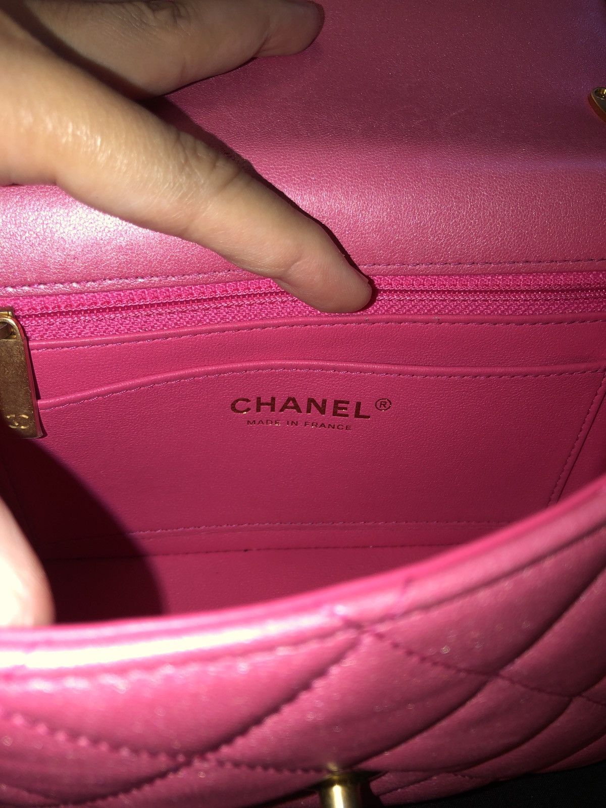 Chanel Chanel Flap Bag Crossbody with Faux Pearl Chain Detail Size ONE SIZE - 11 Thumbnail
