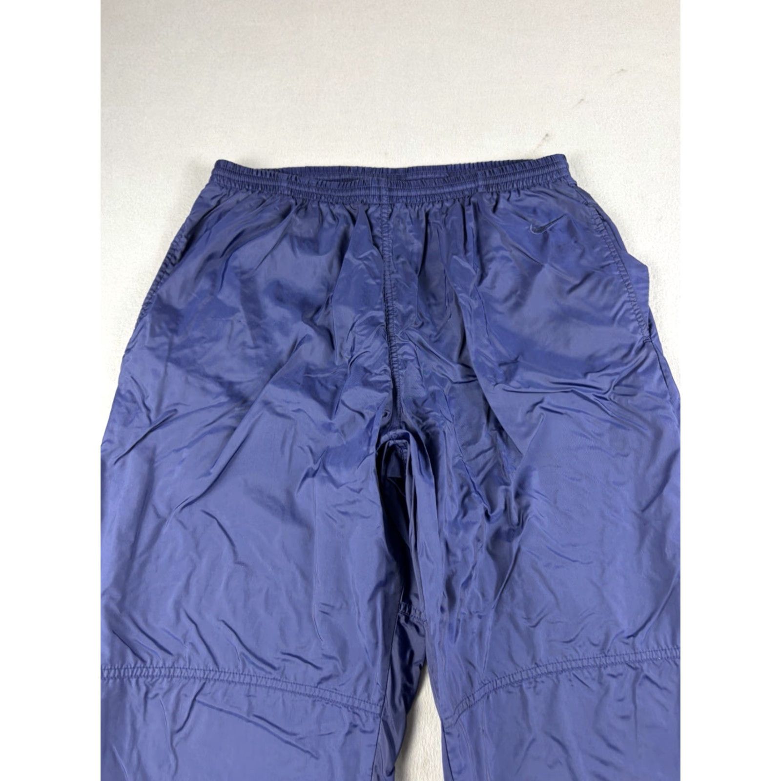 Nike VINTAGE Nike Windbreaker Pants Men’s XL Blue Nylon Jogger 90s Swoosh Elastic Waist Trainers Running Gym & Training Men Size US 36 / EU 52 - 2 Thumbnail