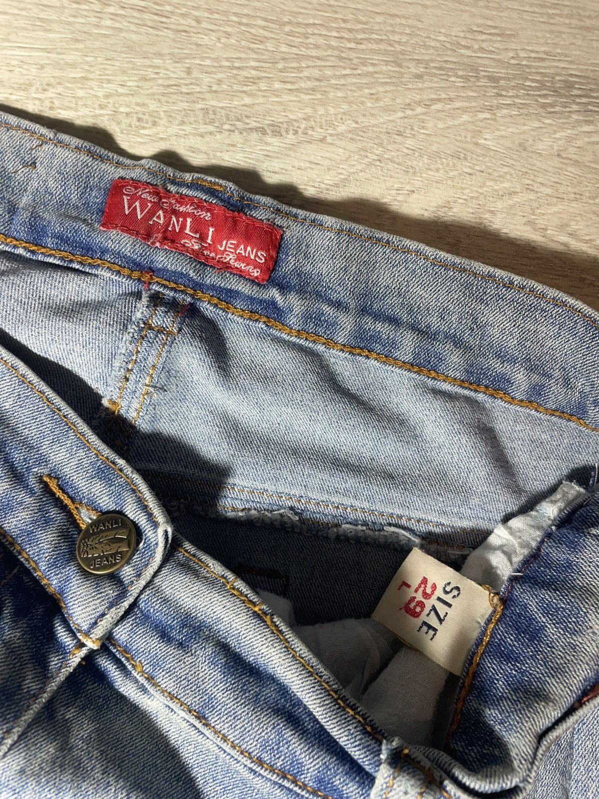 Other Vintage WANLI Embroidered Baggy Jeans / Y2K Archive Swag Size 29" - 3 Thumbnail