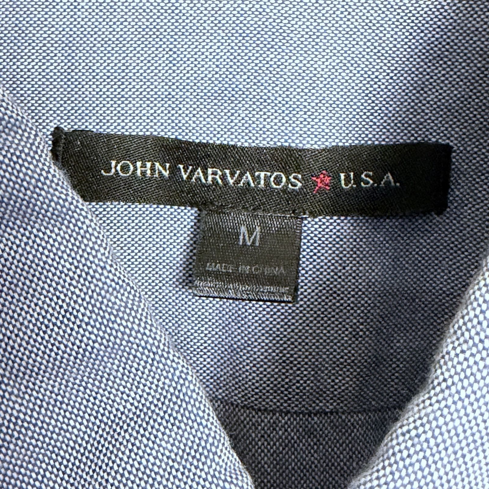 John Varvatos John Varvatos USA Light Blue Peace Logo Men's M Button Down Size US M / EU 48-50 / 2 - 4 Thumbnail
